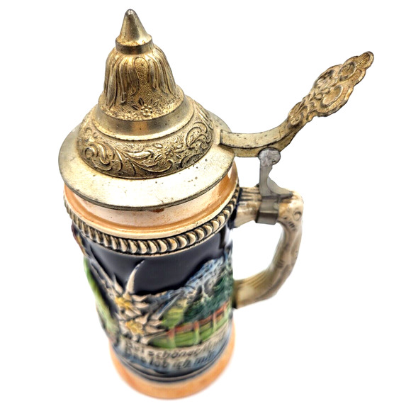 DBGM Dining Vintage German Beer Stein Dbgm Barrel Shaped 8 Tall